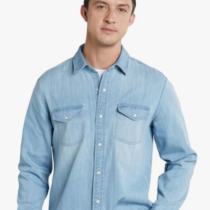 Premium Men's Casual Cotton Denim Shirt (Regular Fit)