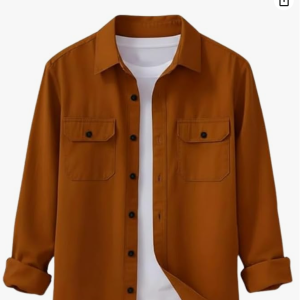 Men’s Stylish Cotton Blend Casual Shirt || Full Sleeve Button-Down Shirt with Dual Flap Pockets || Comfortable Breathable Fabric || Perfect for Casual Office and Outing Wear